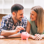Young couple is saving money for their new home.